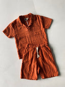 Çocuk Müslin Tişört Şort Takımı