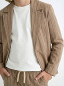 Linen Striped Kids' Suit | Ages 3-9 | Jacket, Pants & T-Shirt 3-Piece Set | Holidays & Special Occasions | RG1566