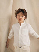 Beyaz çocuk özel gün gömleği