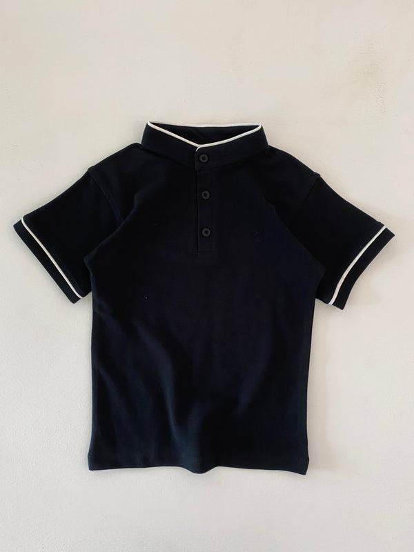 Kinder-T-Shirt mit Knopfdetail und Richterkragen | RG1586
