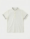 تي شيرت بأزرار وياقة القاضي للأطفال