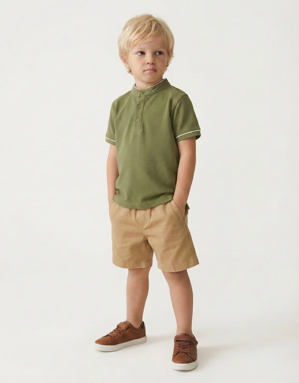 Kinder-T-Shirt mit Knopfdetail und Richterkragen | RG1586