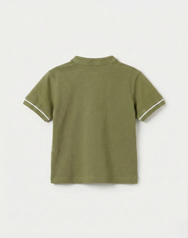 Kinder-T-Shirt mit Knopfdetail und Richterkragen | RG1586