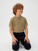 Erkek Çocuk Hakim Yaka Pike Tişört %100 Pamuk 3–9 Yaş | RG1586