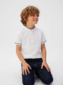 Erkek Çocuk Hakim Yaka Pike Tişört %100 Pamuk 3–9 Yaş | RG1586