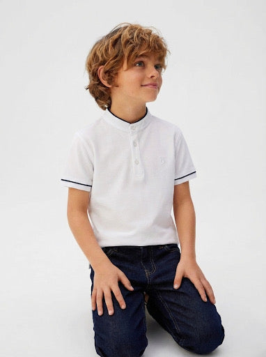 Kinder-T-Shirt mit Knopfdetail und Richterkragen | RG1586