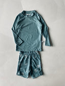 Çocuk Uzun Kollu Tişört ve Şort Mayo Takımı 3-9 Yaş