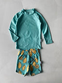 Çocuk Uzun Kollu Tişört ve Şort Mayo Takımı 3-9 Yaş