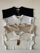 Kız Çocuk Crop Tişört %100 Pamuk 3–9 Yaş | RG1604