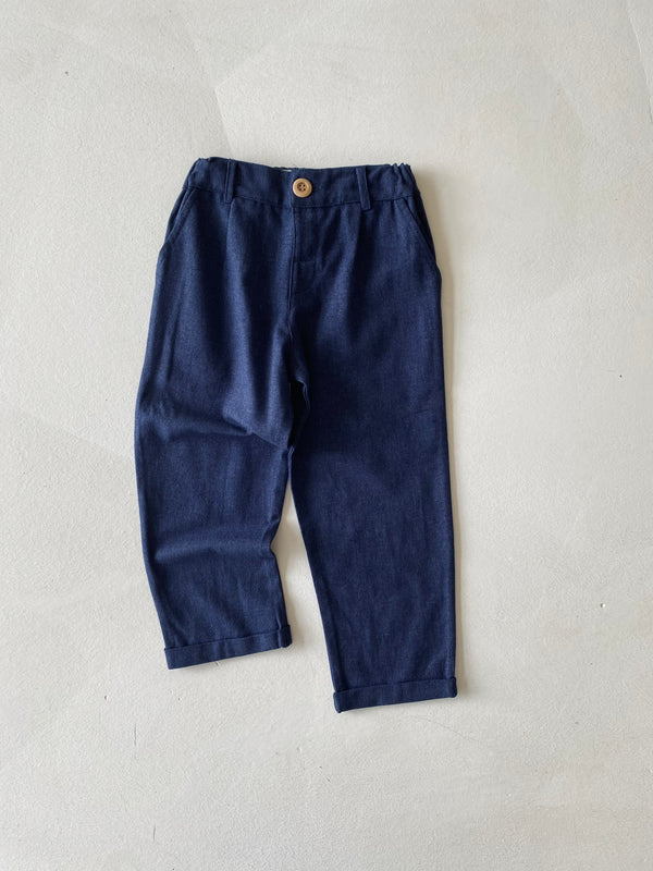 Linen Kids' Trousers | Ages 9-15 | Cream – Beige – Khaki | Elastic Waist, Soft Seasonal Cotton Linen | RG3716