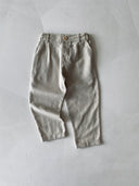 Keten Bebek Pantolon – 6 Ay – 3 Yaş | Krem,Bej,Haki | Yumuşak, Esnek Bel, Mevsimlik Keten Bebek Giyim