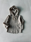 Erkek & Kız Çocuk Müslin Kapüşonlu Üst – Doğal Kumaş, 3-9 Yaş