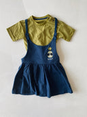 Tişörtlü Kız Çocuk Tulum Elbise