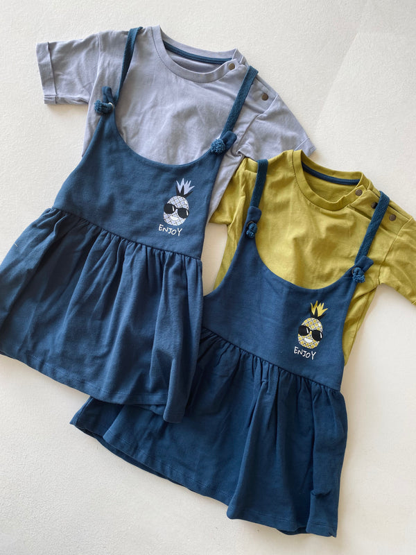 Mädchen-Latzkleid mit T-Shirt | RG Brand | 6 Monate–4 Jahre | RG165