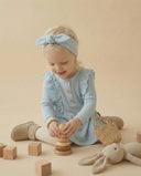Baby Girl Ruffled Dress and Headband | Waffle Fabric | 6 Months – 3 Years | Stylish Baby Dress | RG169