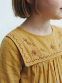 Kız Çocuk Elbise | %100 Doğal Pamuk, Soft Yakalı, Uzun Kollu, 3-9 Yaş | RG1712