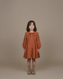 Kiremit rengi kız çocuk elbise