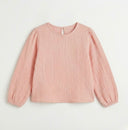 Girls' Muslin Blouse | Long Sleeves | Loose Fit | Cotton Muslin Shirt | RG1733