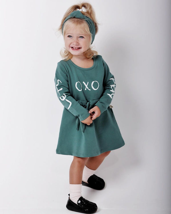 Babykleid und Haarband mit OXO-Print | RG Brand | 6 Monate–4 Jahre | RG225
