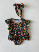 Baby Girl Ruffled Bodysuit and Headband | 6 Months–3 Years | RG Brand | RG279