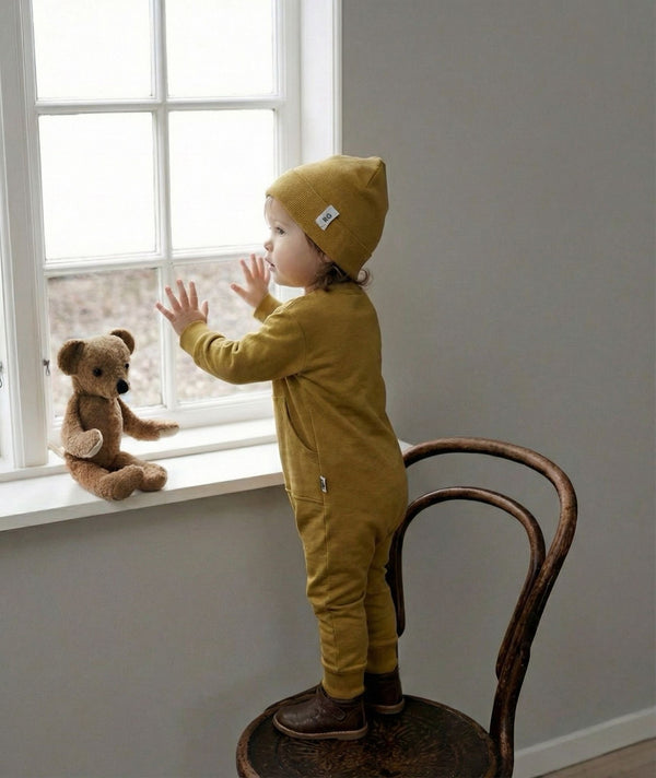 Erkek Ve Kız Bebek Bambu Tulum Ve Bere Takımı | 3 Ay – 3 Yaş | Özel Yumuşak Kumaş | RG303