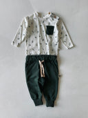 Bebek Doğal Baskılı 2 Parçalı Eşofman Takımı | Unisex Kız Erkek | 6 Ay – 4 Yaş | RG 313