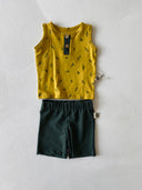 Baby-Set aus Shorts und T-Shirt mit natürlichem Aufdruck