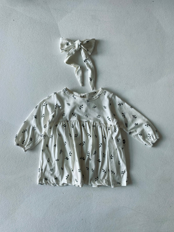 Baby Printed Dress & Hair Clip Set | RG321