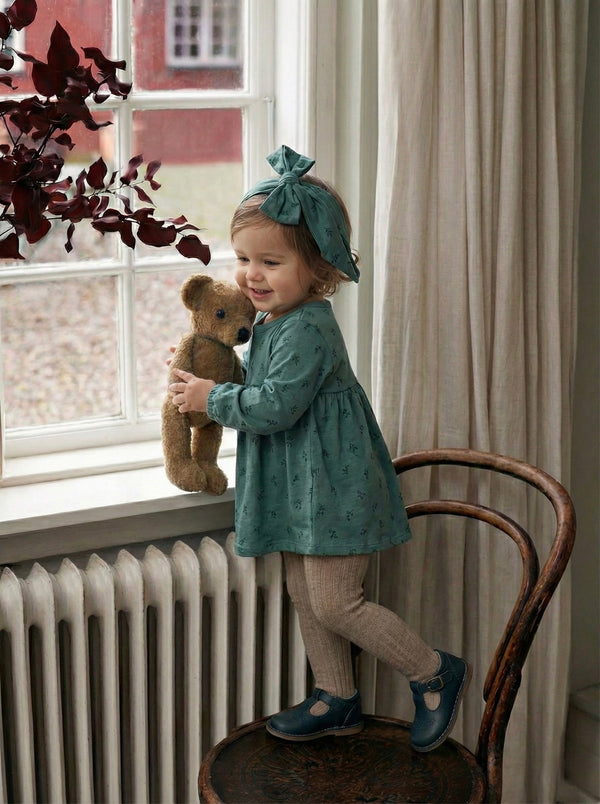 Baby Printed Dress & Hair Clip Set | RG321