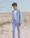 Mavi erkek çocuk takım elbise