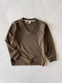 Genç Çocuk V Yaka Triko Old Money Kız & Erkek Kazak 9–15 Yaş | Siyah | RG3365