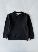 Genç V Yaka Triko Yaka Detaylı Selanik Kumaş Sweat