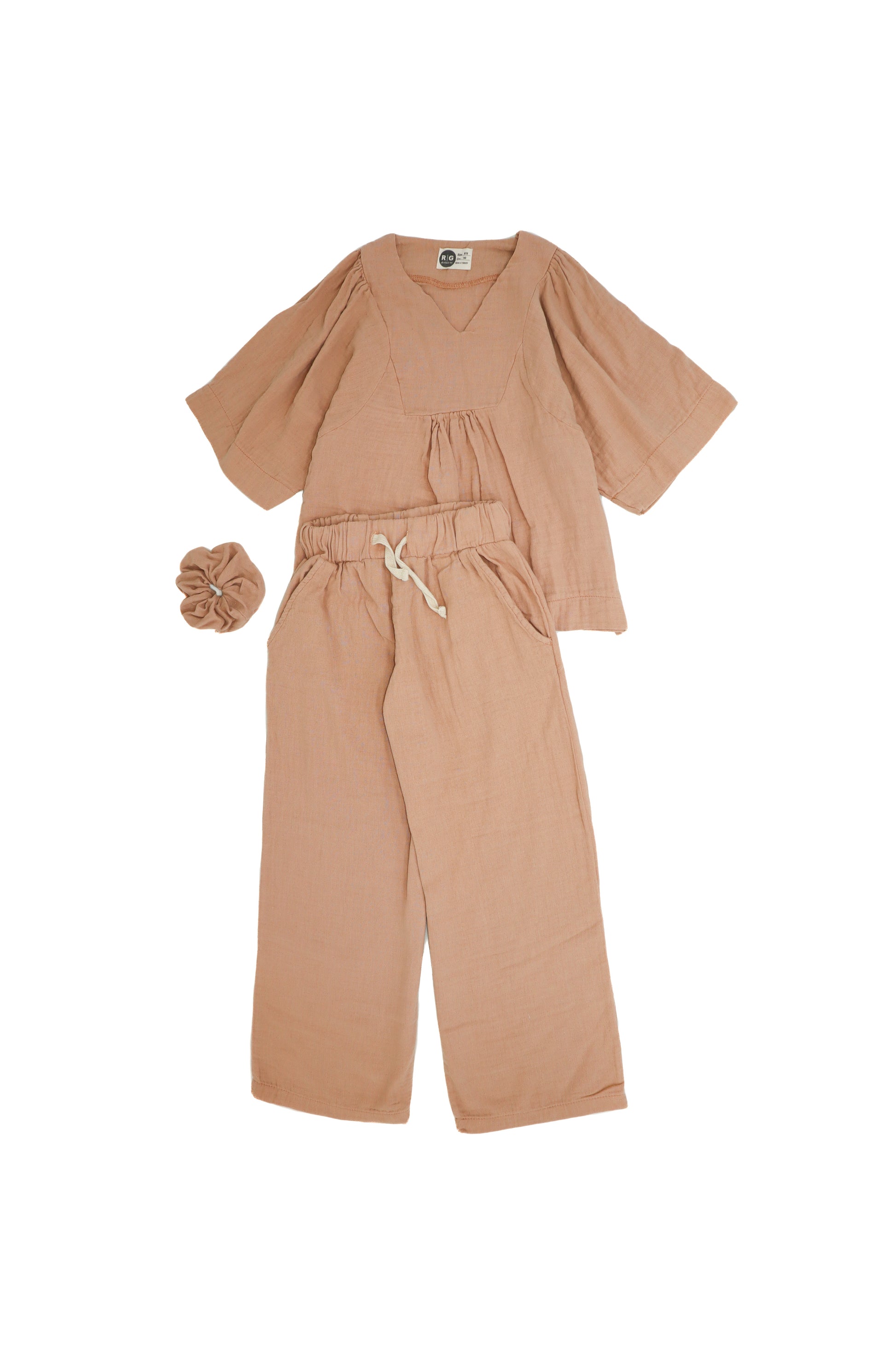 Chıldren's 100% Muslın Pajama Set  Youth 100% Muslın Blouse - Trousersset