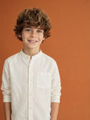 Pamuk Erkek Çocuk Hakim Yaka Gömlek