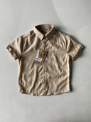 Genç Keten Kısa Kollu Gömlek