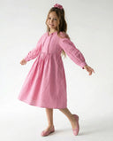 Genç Keten Elbise ve Saç Bandı %100 Pamuk 9–15 Yaş | Uzun Bileğe Kadar | RG3391