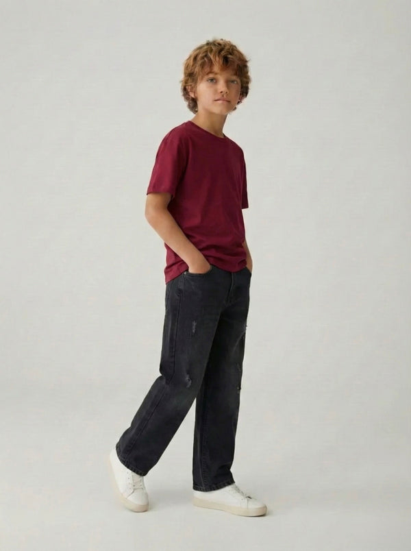 Weite Hose für Mädchen und Jungen | 9–15 Jahre | Blau, Schwarz und Grau | Bequeme Kinderhose | RG3399