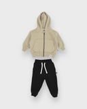 Bebek Fermuarlı Kapüşonlu Sweatshirt ve Eşofman