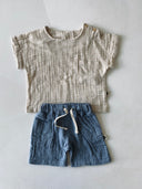 Müslin Bebek Takımı | Premium Gömlek & Pantolon Set | 6 Ay - 3 Yaş | RG364