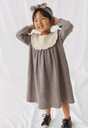 Kız Bebek Uzun Kollu Müslin Elbise ve Saç Bandı Seti (6 Ay - 3 Yaş)