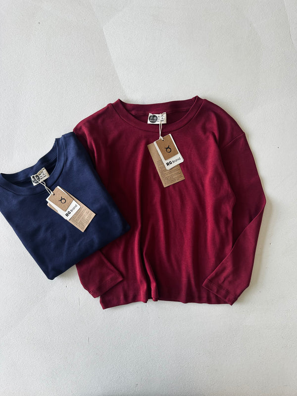 Genç Çocuk Basic Uzun Kollu Pamuk Tişört | Kız Ve Erkek | 9–15 Yaş | RG Brand | RG3701