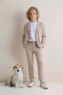 Erkek Çocuk Takım Elbise Bej 9-15 Yaş 3'lü Kombin