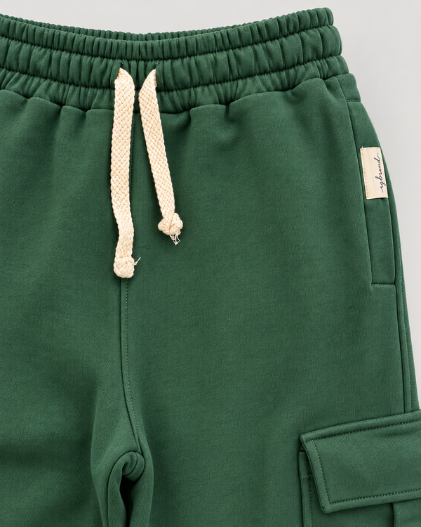 RG Brand RG3744 yeşil kargo cepli jogger pantolon – bel, kordon, cep ve kumaş detayı