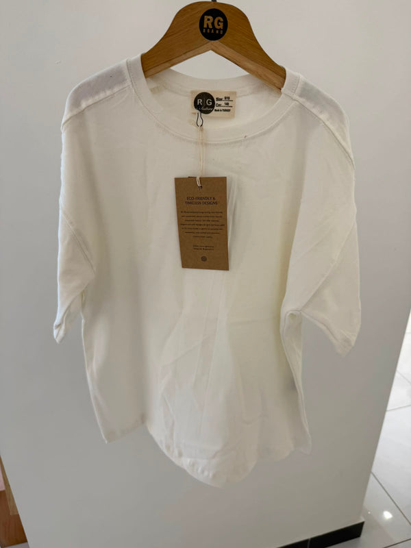 Teen Boys' Oversized Basic T-Shirt | 100% Cotton | Ages 9–15 | Relaxed Fit | RG3726