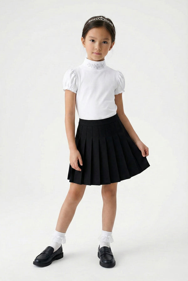 Prenses Kol Yarım Yaka Çocuk Badi | 6–12 Yaş | RG Brand | RG450