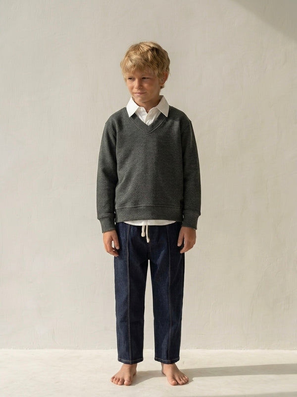Erkek Çocuk V Yaka Selanik Triko Sweat | 3–9 Yaş | RG Brand | RG1508