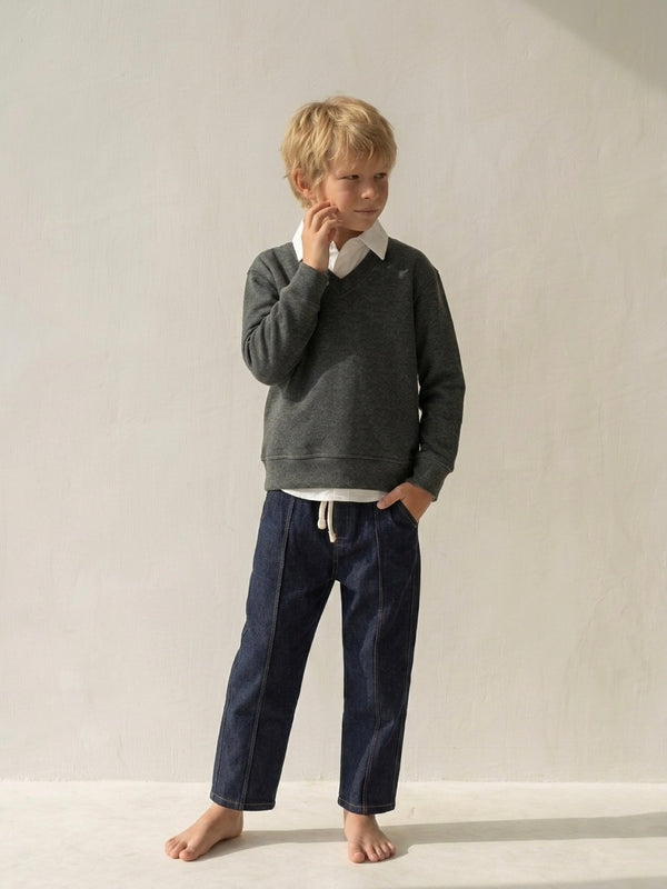 Erkek Çocuk V Yaka Selanik Triko Sweat | 3–9 Yaş | RG Brand | RG1508