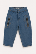 Çocuk Denim Pantolon | Bol Kesim Kargo Cepli | 3–9 Yaş | Kız & Erkek | Mavi, Kahverengi | RG1775
