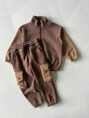 Çocuk Kadife Cep Detaylı Eşofman Takımı