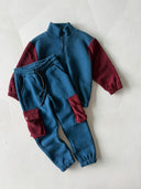 Çocuk Kadife Cep Detaylı Eşofman Takımı